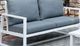 Furniture of America® India Gray/White Aluminum/Fabric Outdoor Loveseat-0