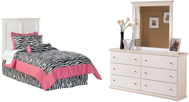 Signature Design by Ashley® Bostwick Shoals 2-Piece White Twin Panel Headboard Set-0