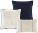 Olliix by Madison Park Signature Blue King Farmhouse Comforter Set-2