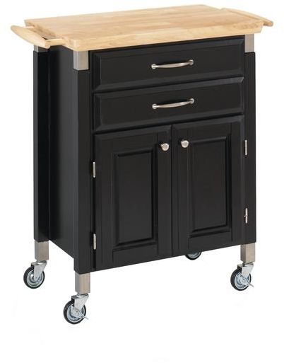 homestyles® Dolly Madison Black Kitchen Cart-0