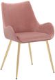 Armen Living Avery Gold/Pink Dining Room Chair-0