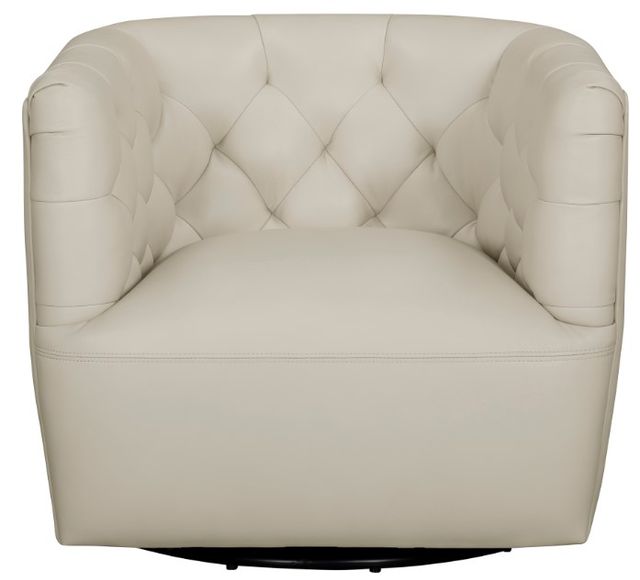Leather Italia™ Cambria Mira Taupe Swivel Chair-1