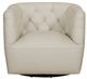 Leather Italia™ Cambria Mira Taupe Swivel Chair-1