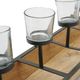 A & B Home Brown/Clear Tea Light Holder-3