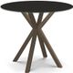 Amisco Customizable Asterisk Glass Top Round Counter-Height Table with Starburst Stand-0