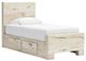 Benchcraft® Lawroy Light Natural Twin Youth Panel Storage Bed-0
