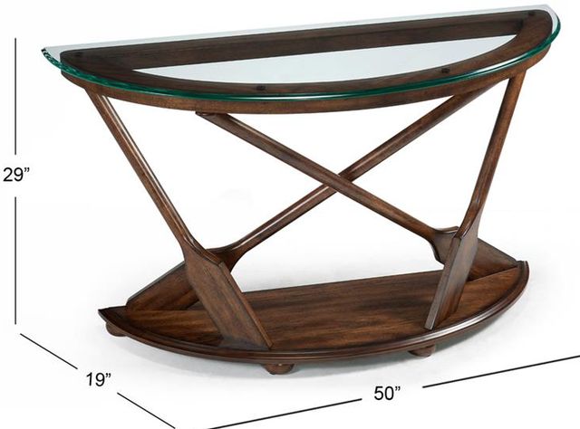 Magnussen Home® Beaufort Glass/Dark Oak Demi Sofa Table-1