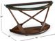 Magnussen Home® Beaufort Glass/Dark Oak Demi Sofa Table-1