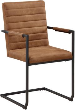 Coaster® Nate 2-Piece Antique Brown/Black Upholstered Dining Arm Chair Set