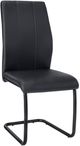Monarch Specialties Inc. 2-Piece Black Side Chair Set with Black U-Shaped Bases-0