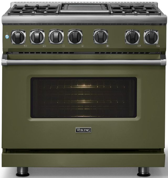 Viking® 7 Series 36" Martini Pro Style Dual Fuel Range with Griddle-2