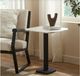 Renwil® Laila Matte White Marble Top Side Table with Matte Black Base-4