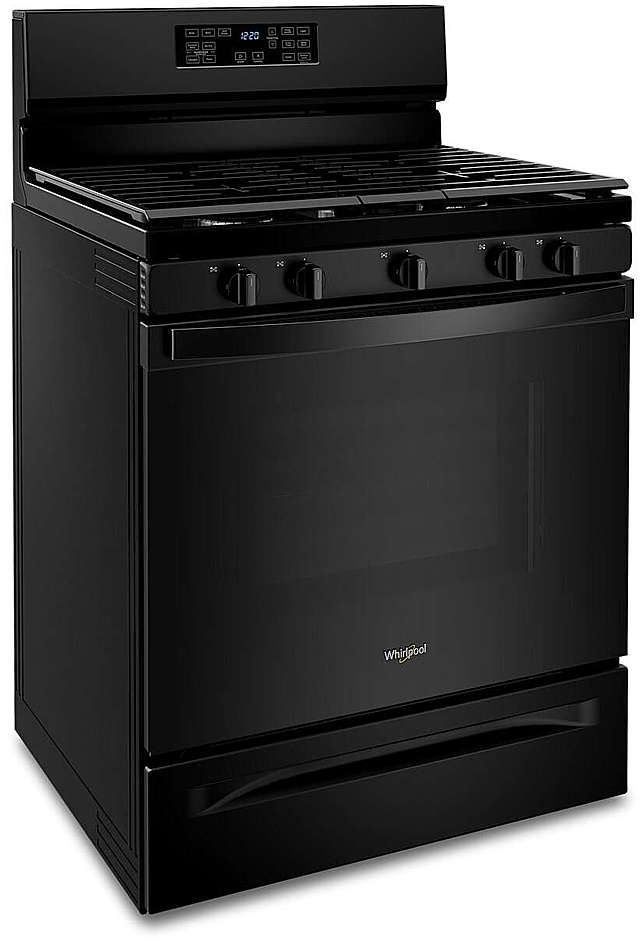 Whirlpool® 30" Black Freestanding Gas Range with 5-in-1 Air Fry Oven-1