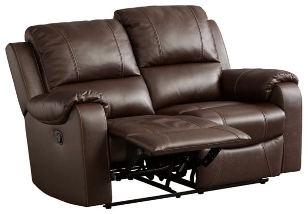 Signature Design by Ashley® Grixdale Brown Reclining Loveseat-1