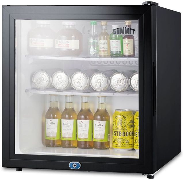 Summit® 18" 1.5 Cu. Ft. Black Freestanding Beverage Center-3