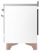 Ilve® Majestic III 48" White Pro Style Induction Range with Solid Door and Copper Trim-4