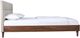 Mazin Furniture Fletcher Beige/Faux Walnut Queen Upholstered Platform Bed-2