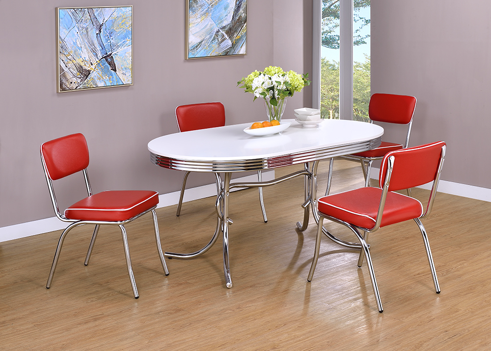 Coaster Retro Dining Table Set - Thumbnail 2