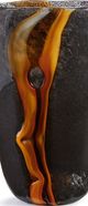 Giftcraft Amber/Black Glass Vase-1
