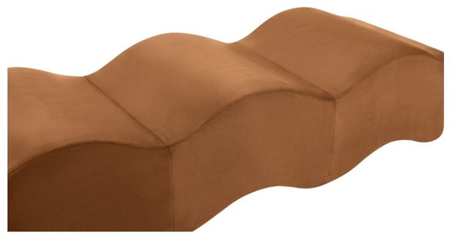 Meridian Furniture Wave Saddle Upholstered Bench-3