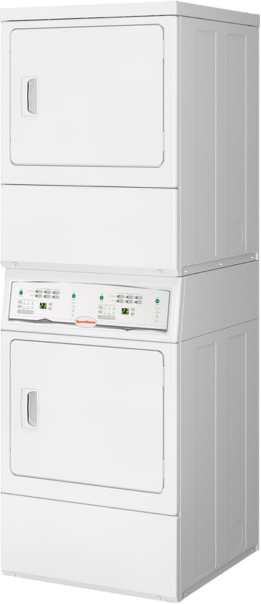 Speed Queen® Commercial 7.0 Cu. Ft. Dryer, 7.0 Cu. Ft. Dryer White Stack Laundry-2