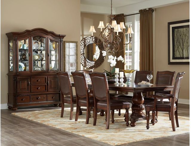 Homelegance® Lordsburg Brown Cherry Buffet and Hutch-1