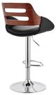 Armen Living Karter Black/Walnut/Chrome Adjustable Bar Stool-2