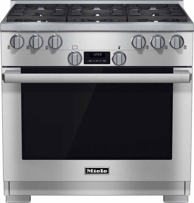 Miele HR 1134-1 G 36" Clean Touch Steel Pro Style Gas Range