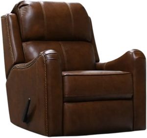 view of the England Furniture Customizable EZ Motion 40" Leather Swivel Gliding Recliner with Nailhead Trim