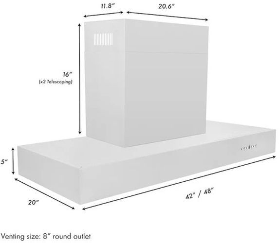 ZLINE 48" Stainless Steel Wall Mounted Range Hood-2