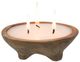 A & B Home Brown/White Teak Candle-3