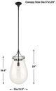 Uttermost® Dewdrop Clear/Matte Black Pendant-2