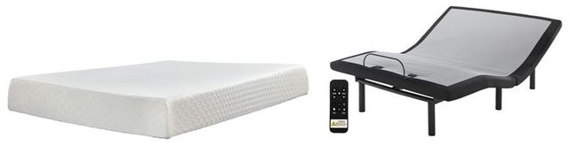 Sierra Sleep® by Ashley® Chime 2-Piece 10" Memory Foam and Better than a Boxspring Foundation California King Mattress Set-0