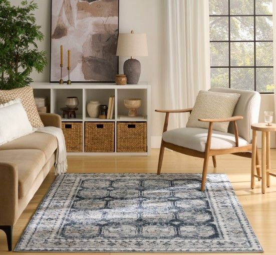 Nourison Home™ Dekor Gray/Navy Indoor 5'x7' Area Rug-1