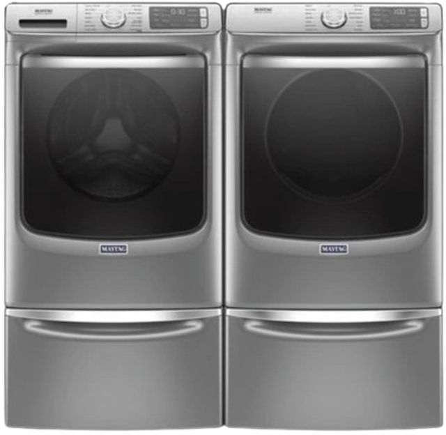 Maytag® 7.3 Cu. Ft. Metallic Slate Front Load Electric Dryer-4