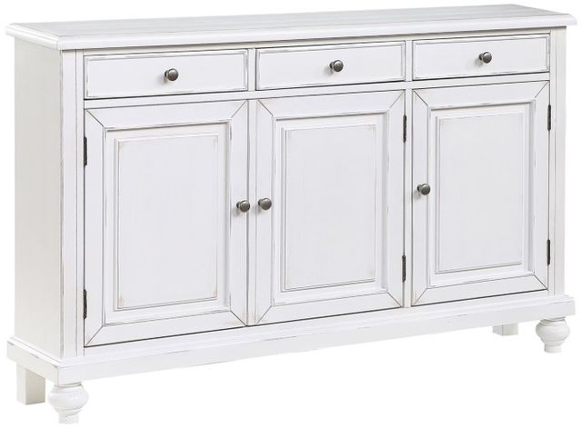 Crestview Collection Perry Distressed White Sideboard-0