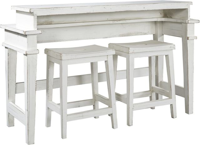 aspenhome® Reeds Farm 3-Piece Weathered White Console Table Set-0