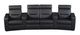 Salamander Designs® TC3 AV Basics Black Wedge Four-Seat Power Reclining Theater Seating-1