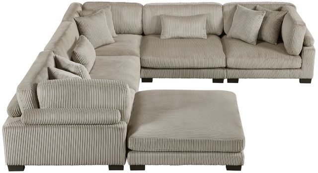 Homelegance® Traverse 6-Piece Taupe Modular Sectional with Ottoman-0