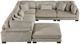 Homelegance® Traverse 6-Piece Taupe Modular Sectional with Ottoman-0