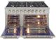 Kucht Professional KNG Series 48" Stainless Steel Pro Style Liquid Propane Gas Range with Silver Door-1