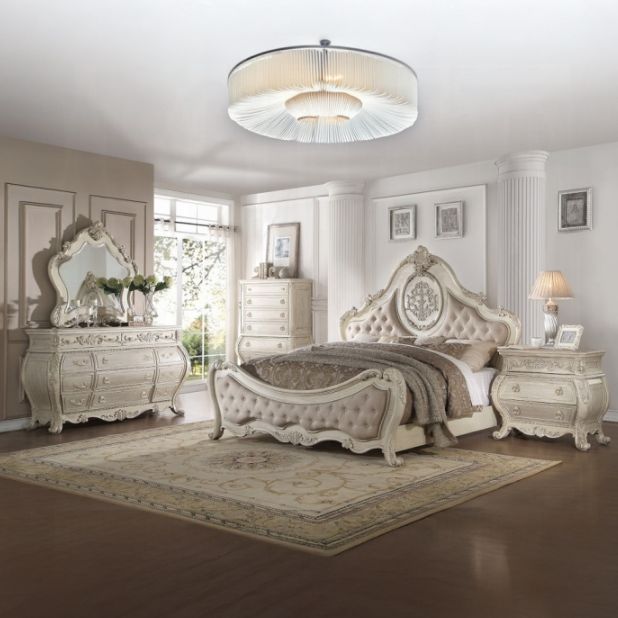 ACME Furniture Ragenardus Antique White Mirror-1