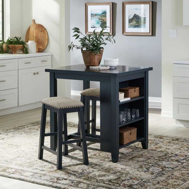 Liberty Furniture Brook Creek 3-Piece Navy Counter Set-1