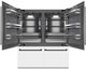 ZLINE Autograph Edition 72" 39.6 Cu. Ft. White Matte Built-In French Door Refrigerator with Water Dispensers, Ice Makers, and Matte Black Accents-1