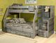 Trendwood Inc. Bayview High Sierra Rustic Gray Lacquered Twin/Full Bunk Bed with Underdresser-0