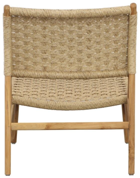 Dovetail Furniture Mable Natural Rattan/Teak Outdoor Chair-4