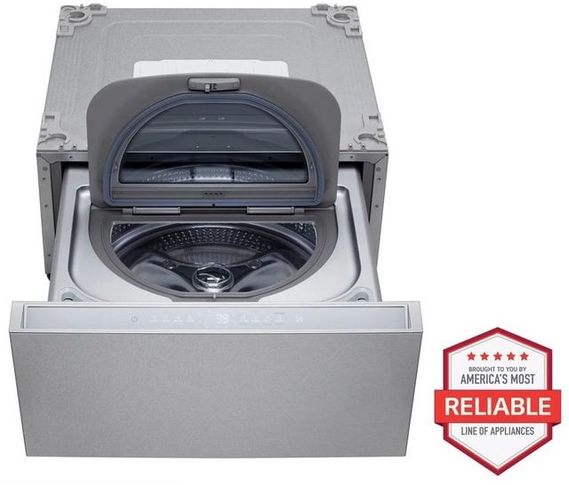 LG Signature SideKick™ 1.0 Cu. Ft. Brushed Platinum Steel Pedestal Washer-0