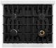 ZLINE Classic Series 30" Satin Stainless Steel Pro Style Dual Fuel Range with Black Matte Door-1