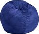 CordaRoy's® Original Navy Plush Fur Queen Bean Bag Chair-0