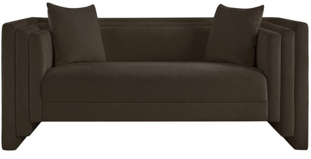 Meridian Furniture Everett Brown Chenille Fabric Loveseat-1